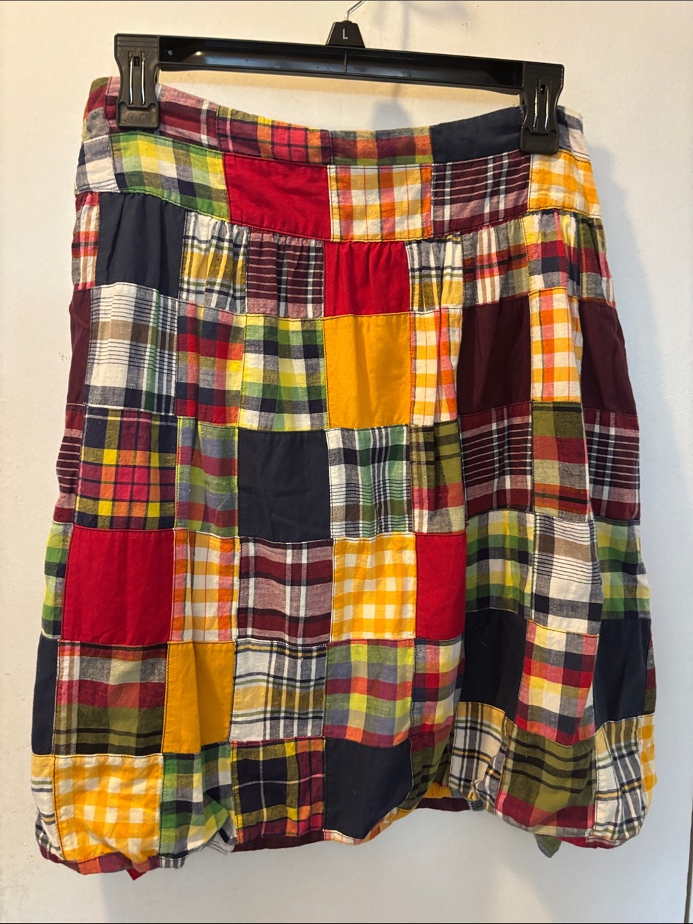 American Eagle 2 cotton lined madras plaid bubble skirt 26-312